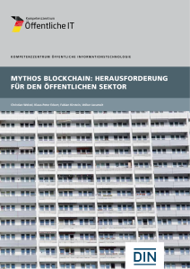 Titelbild der Publikation Mythos Blockchain - Herausforderung für den Öffentlichen Sektor