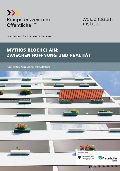Titelbild der Publikation Mythos Blockchain - Zwischen Hoffnung und Realität