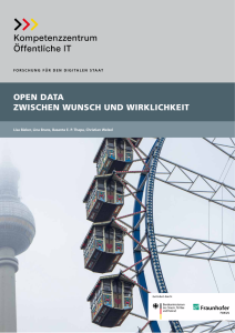 Titelbild der Publikation Open Data - zwischen Wunsch und Wirklichkeit