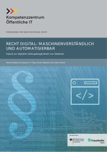 Titelbild der Publikation Recht Digital - Maschinenverständlich und automatisierbar