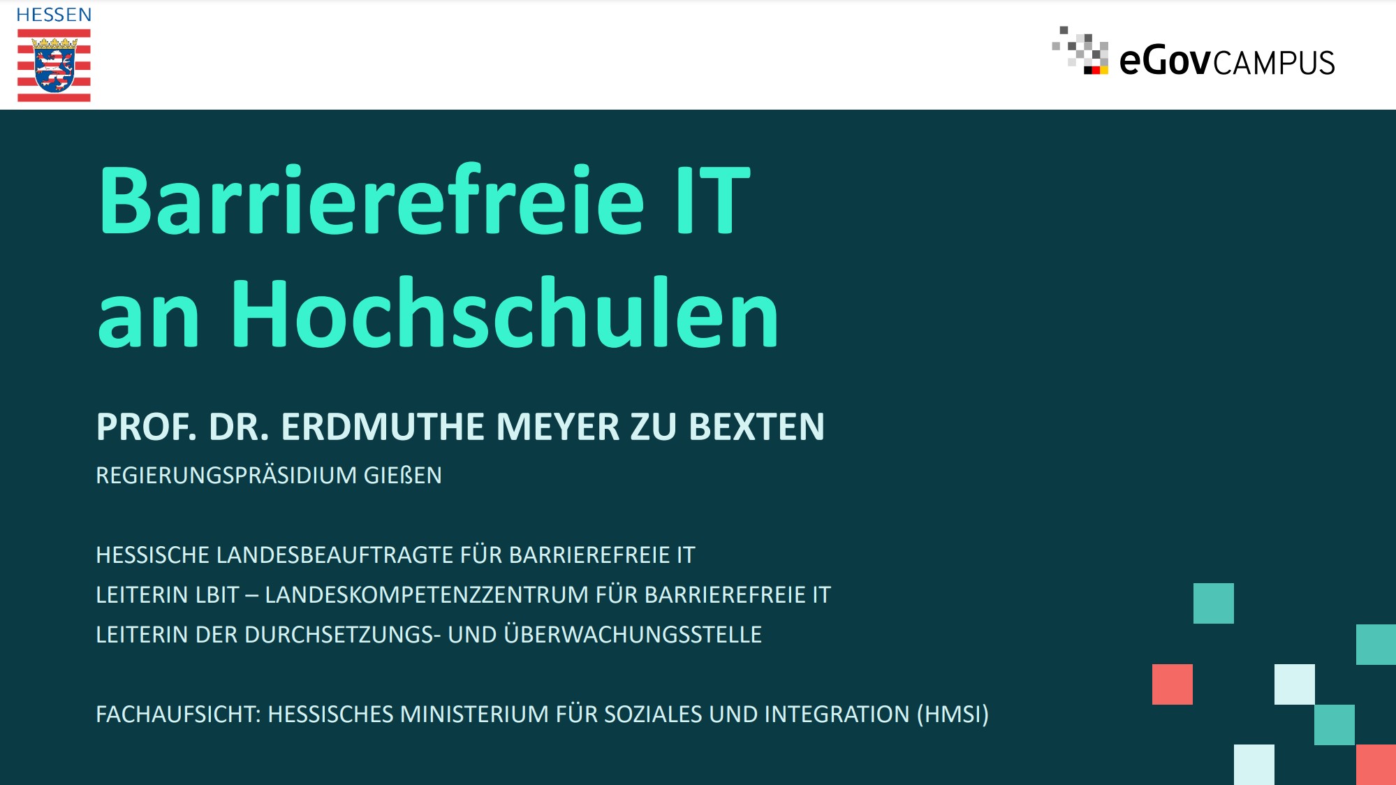 Titelfolie Ringvorlesung Digitale Barrierefreiheit