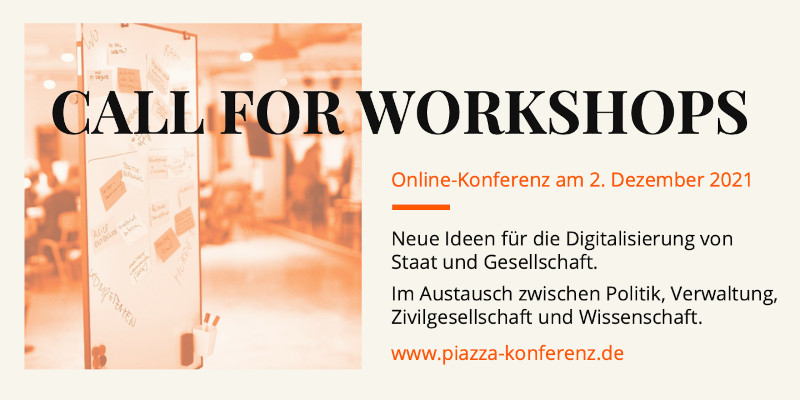 Vorschaubild »Call for Workshops« für Piazza-Konferenz startet