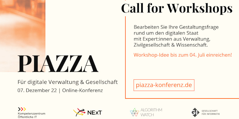 Vorschaubild PIAZZA 2022 – Call for Workshops gestartet
