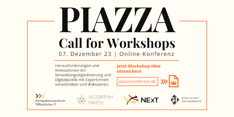 Vorschaubild PIAZZA 2023 – Call for Workshops gestartet