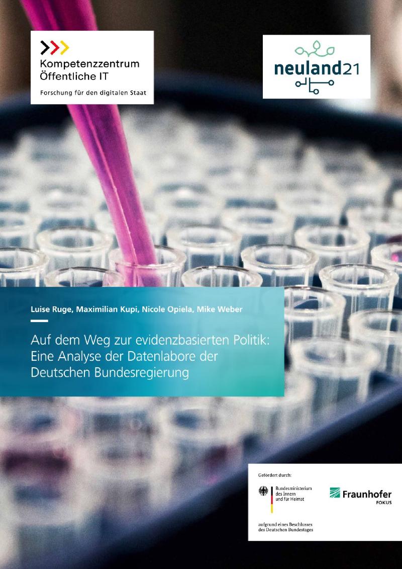 Titelseite der Publikation Auf dem Weg zur evidenzbasierten Politik - Eine Analyse der Datenlabore der Deutschen Bundesregierung